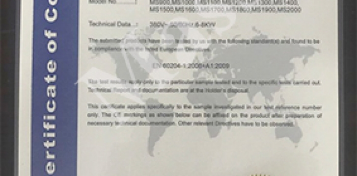 CERTIFICATE CE #6