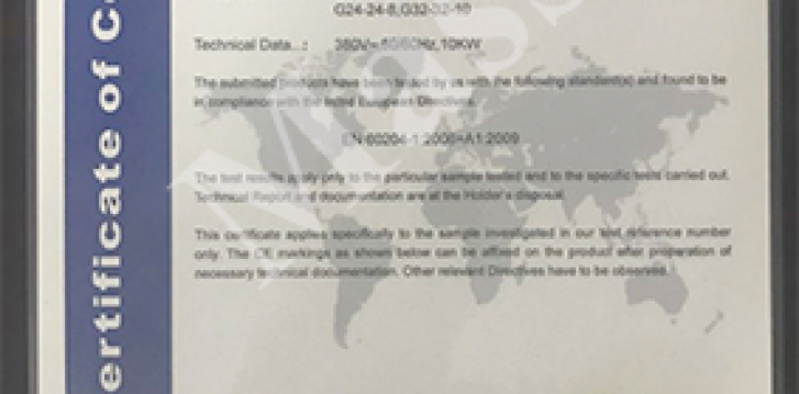 CERTIFICATE CE #7